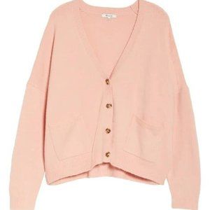 Madewell Arbour Cardigan Sweater Pink, XS